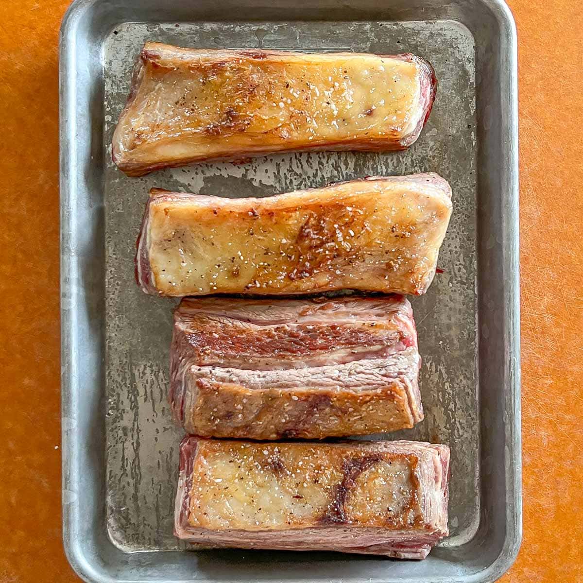 Beef Short Ribs after searing, before braising